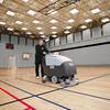 Nilfisk BA851 scrubber dryer cleaning gymnasium